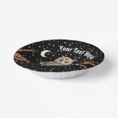 Bols En Carton Joli Chouette Cristal Collier Lune Étoiles Noir (Angulaire)