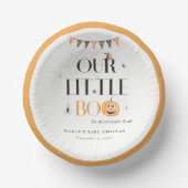 Bols En Carton Joli Citrouille Halloween Baby shower Little Boo (Recto)