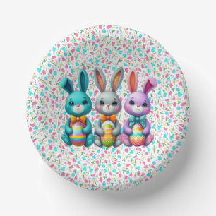 Bols En Carton Joli, coloré 3 lapin de Pâques
