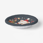 Bols En Carton Joli ours de Noël/d'hiver en couronne (Angulaire)