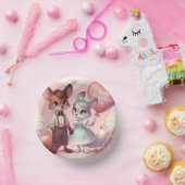 Bols En Carton Joli renard de caricature Saint Valentin (Fête)