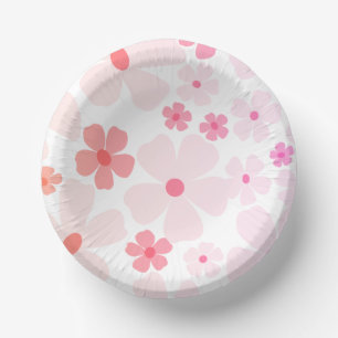 Bols En Carton Joyeux Anniversaire Fleur de Pêche Rose Clair Puis