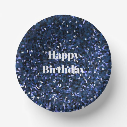 Bols En Carton Joyeux anniversaire Glittery Blue Boys Girls Cool (Recto)