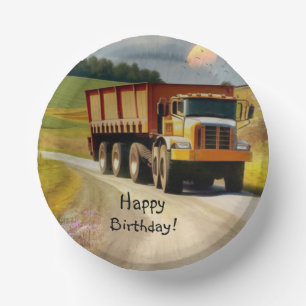 Bols En Carton Joyeux Camion de vidage d'anniversaire