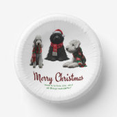 Bols En Carton Joyeux Chiens de Noël (Recto)