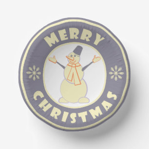 Bols En Carton Joyeux Noël heureux bonhomme de neige célèbre styl
