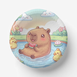 Bols En Carton Kawaii capy in a pond