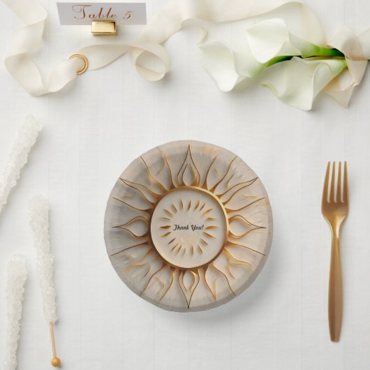 Bols En Carton "La touche dorée du soleil" (Mariage)