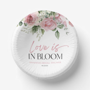 Bols En Carton L'amour est en fleurs Rose Fleurie Mariage