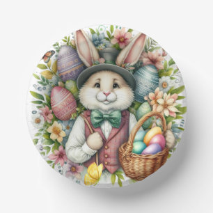 Bols En Carton Lapin de Pâques mignon vintage/classique