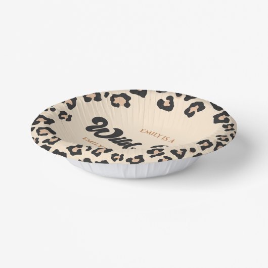 Bols En Carton Leopard Cheetah Imprimer Wild Un 1er anniversaire (Angulaire)