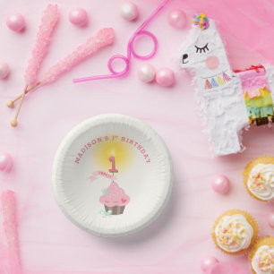 Bols En Carton Les 1 an de Little Miss Pink Cupcake Girl