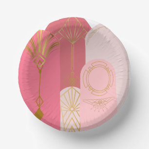 Bols En Carton Les teintes rose inspirées Art déco envoient de l'