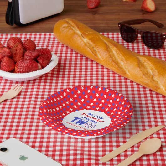 Bols En Carton Little Firecracker 2e anniversaire (Pique-nique)