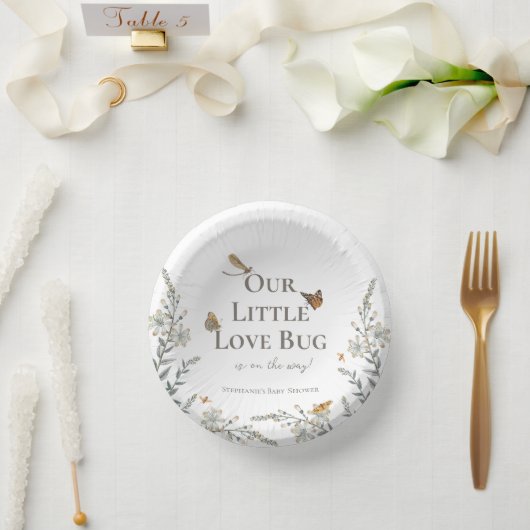Bols En Carton Little Love Bug Baby Shower Gender Neutral (Mariage)