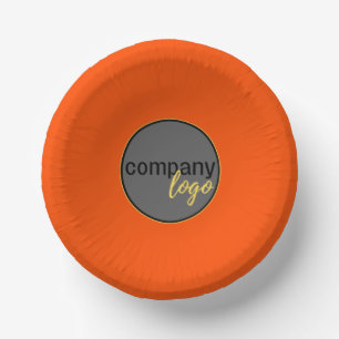 BOLS EN CARTON LOGO PROMOTIONNEL LOGO D'AFFAIRES DE COULEUR ORANG