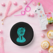 Bols En Carton Loup noir en colère dans la nuit (Fête)