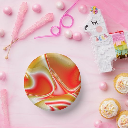 Bols En Carton Love and Gold Abstrait 3D Rainbowart (Fête)