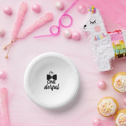 Bols En Carton M. ONEderful M. Wonderful Premier 1er anniversaire (Fête)