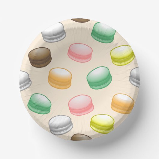 Bols En Carton Macarons Colorés et Magnifiques (Recto)