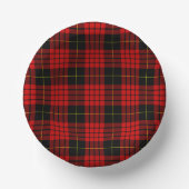 Bols En Carton MacQueen Tartan rouge et noir plaid (Recto)