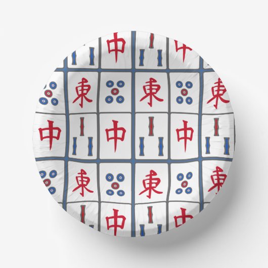 Bols En Carton Mahjong Jeu Titres Design (Recto)
