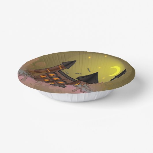 Bols En Carton Maison de sorcière éffrayante Halloween et château (Angulaire)