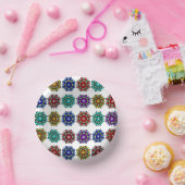 Bols En Carton Mandala en différentes couleurs (Fête)