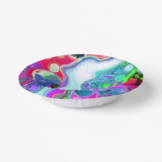 Bols En Carton Marbre coloré Fluid Art (Angulaire)