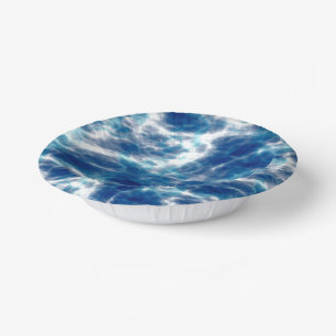 Bols En Carton Marbre d'eau bleue