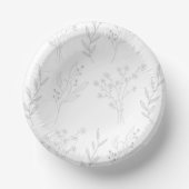 Bols En Carton Mariage Boho Floral Argent (Recto)