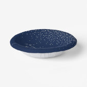 Bols En Carton Mariage Confetti en argent de marine bleu et de gl (Angulaire)