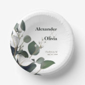 Bols En Carton Mariage Eucalyptus moderne (Recto)