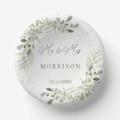 Bols En Carton Mariage Feuille du feuillage vert Eucalyptus (Recto)