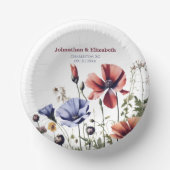 Bols En Carton Mariage Fleur sauvage aquarelle (Recto)