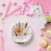 Bols En Carton Mariage floral Boho d'automne | Blanc (Fête)