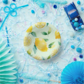 Bols En Carton Mariage moderne jaune citron floral script (Fête)