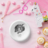 Bols En Carton Mariage photo moderne Brushstroke | BLANCHE (Fête)