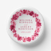 Bols En Carton Mariage rouge rose aquarelle pansement wreath pers (Recto)