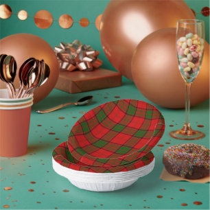 Bols En Carton Maxwell tartan rouge vert plaid
