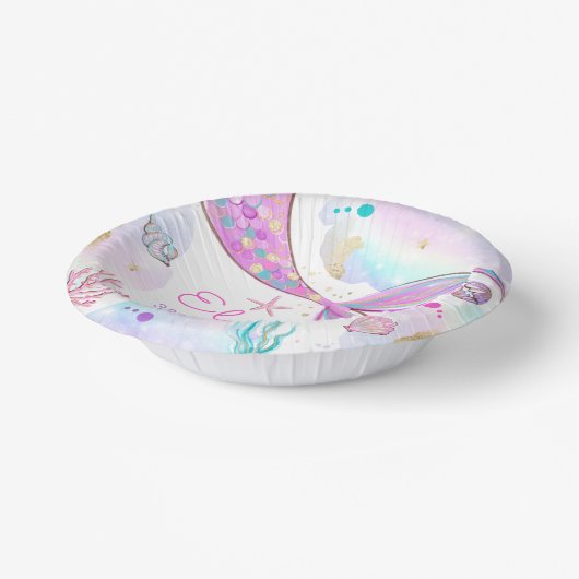 Bols En Carton Mermaid Whimsical Sous La Fête D'Anniversaire De L (Angulaire)