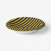 Bols En Carton Metallic Gold and Black Striped 7" (Angulaire)