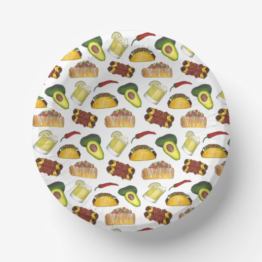 Bols En Carton Mexique Tex Mex Nourriture Taco Enchilada Chimicha (Recto)