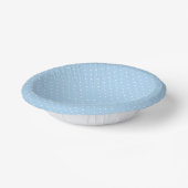 Bols En Carton Micro pois blanc - Bleu bébé (Angulaire)