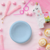 Bols En Carton Micro pois blanc - Bleu bébé (Fête)