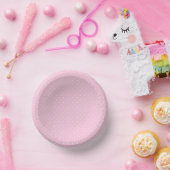 Bols En Carton Micro pois blanc - Rose clair (Fête)