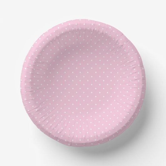 Bols En Carton Micro pois blanc - Rose clair (Recto)