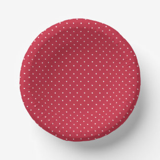 Bols En Carton Micro pois blanc - Rouge Cerise