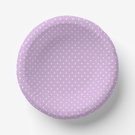Bols En Carton Micro Polka Dot White - Soft Lilac (Recto)