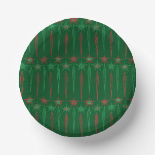 Bols En Carton Mid Mod Icicles Green Paper Bowl